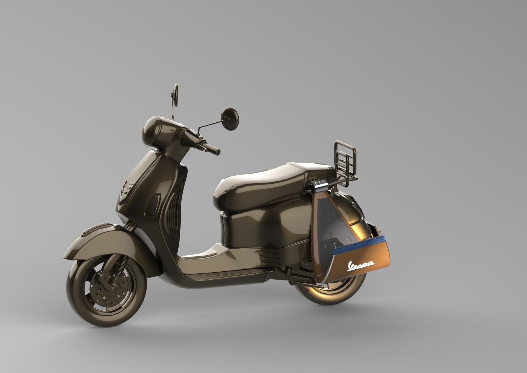 Rendu du prototype monté sur un Vespa Piaggio
